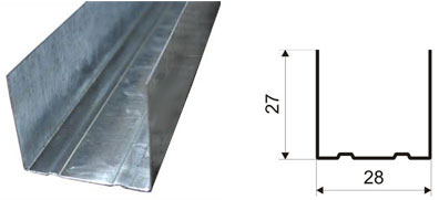 Профиль потолочный направляющий (ППН)