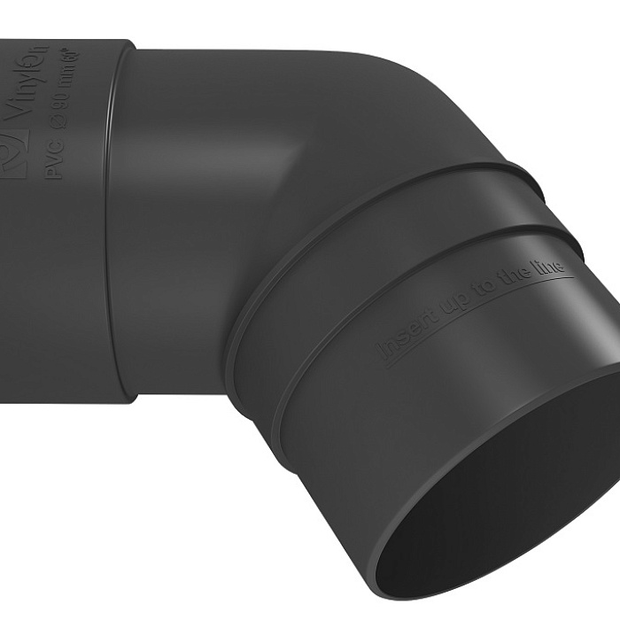 Колено трубы 67 графит