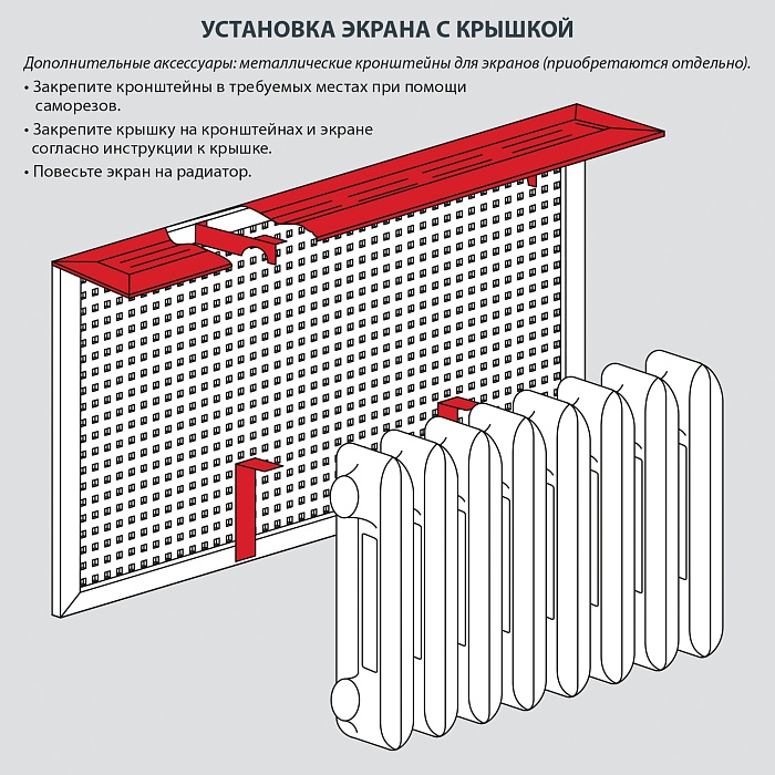 Схема установки экрана 2